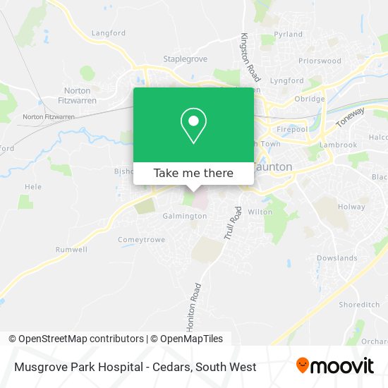 Musgrove Park Hospital - Cedars map