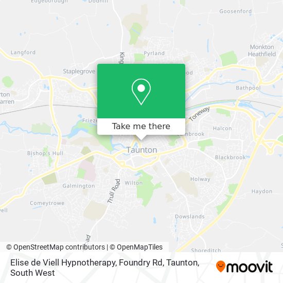 Elise de Viell Hypnotherapy, Foundry Rd, Taunton map
