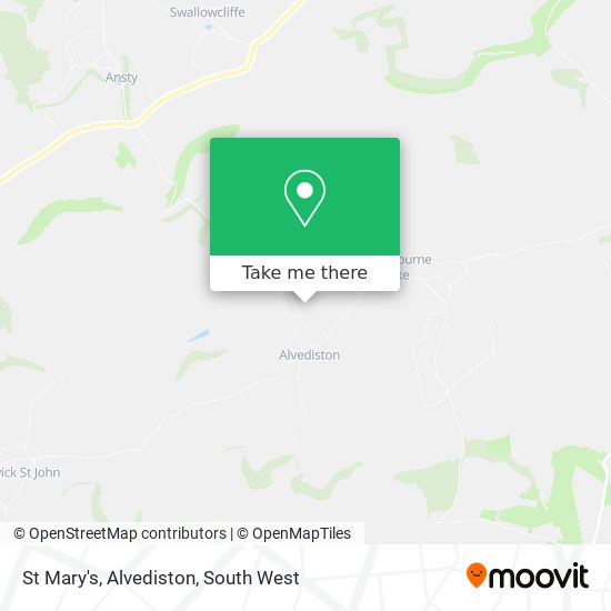 St Mary's, Alvediston map