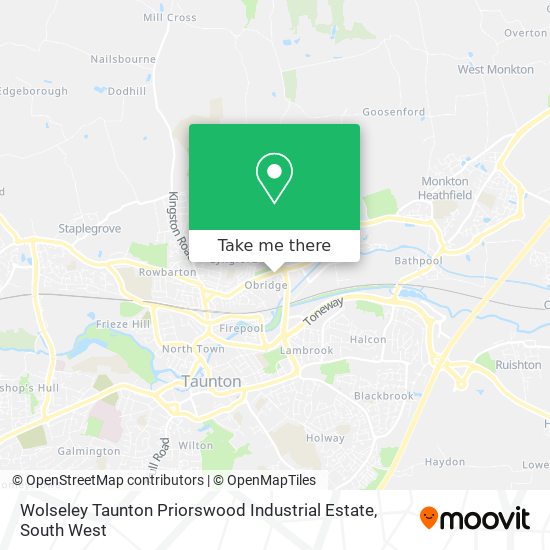 Wolseley Taunton Priorswood Industrial Estate map