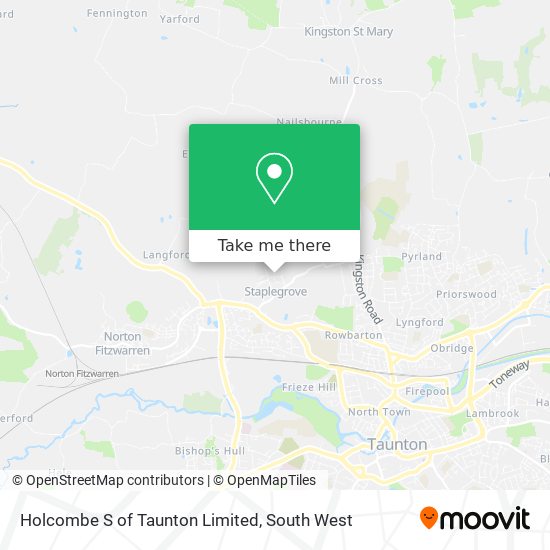 Holcombe S of Taunton Limited map