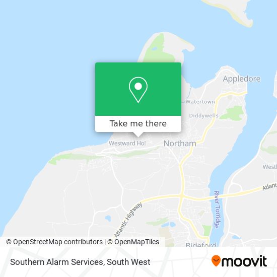 Southern Alarm Services map