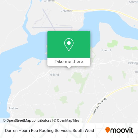 Darren Hearn Reb Roofing Services map
