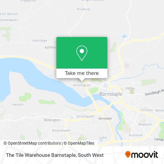 The Tile Warehouse Barnstaple map