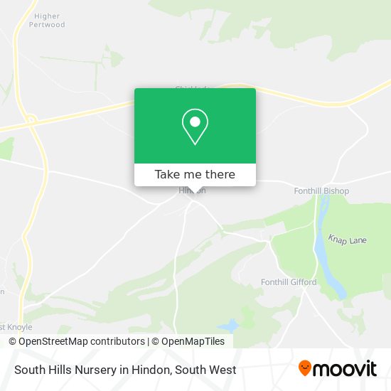 South Hills Nursery in Hindon map