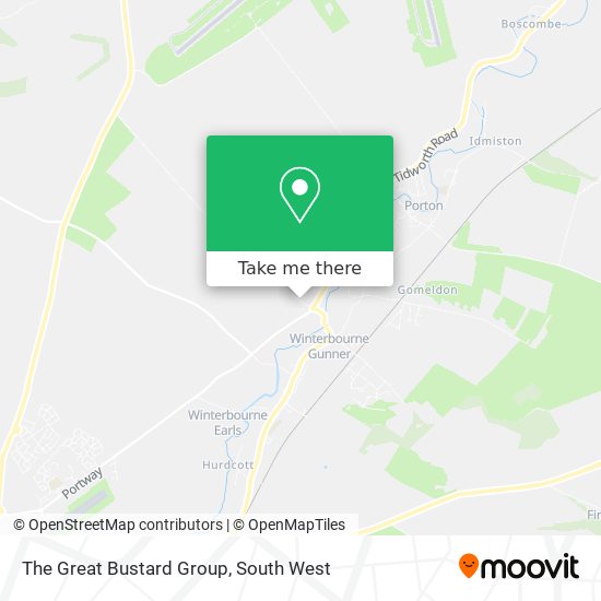 The Great Bustard Group map