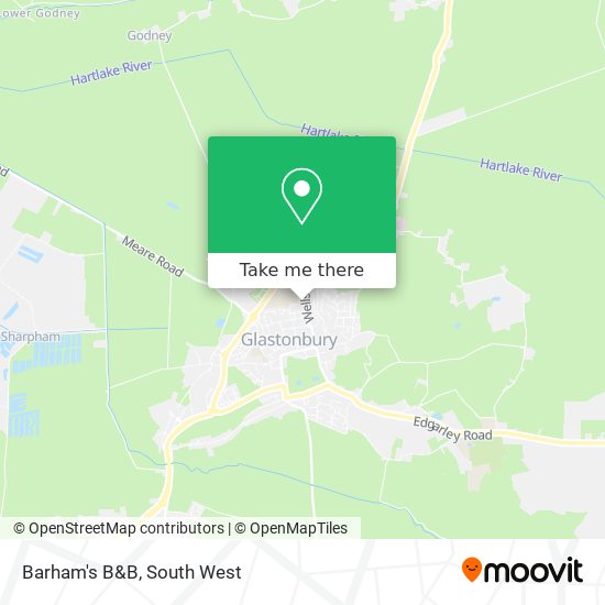 Barham's B&B map