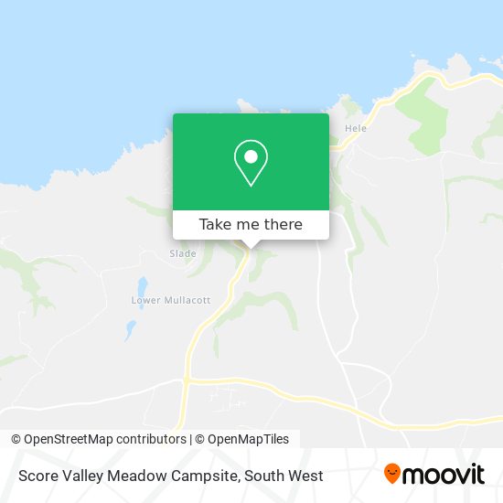 Score Valley Meadow Campsite map