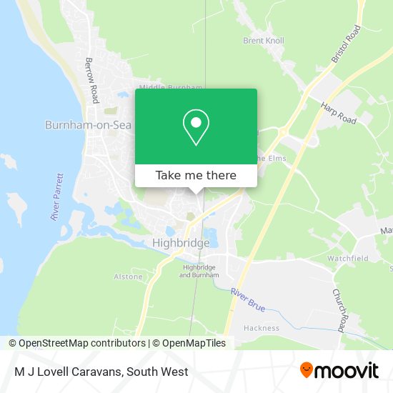 M J Lovell Caravans map