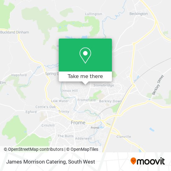 James Morrison Catering map