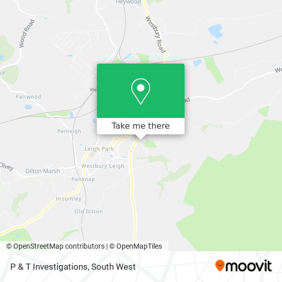 P & T Investigations map