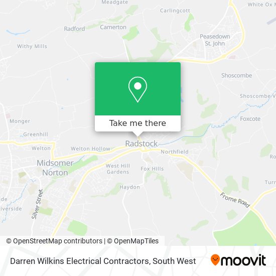 Darren Wilkins Electrical Contractors map