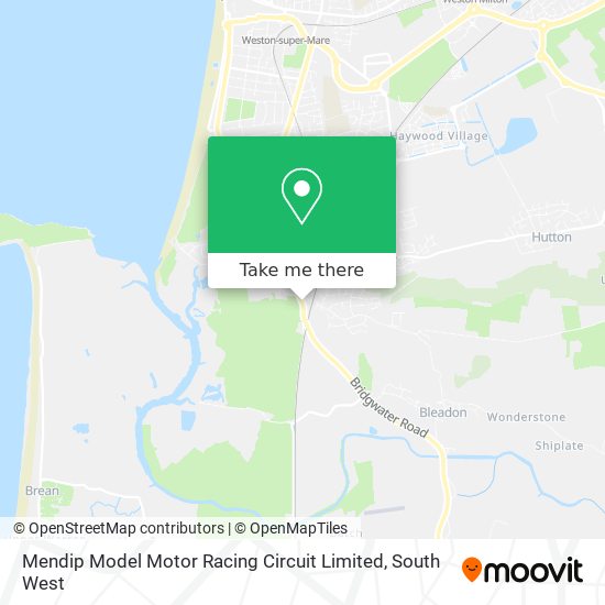 Mendip Model Motor Racing Circuit Limited map