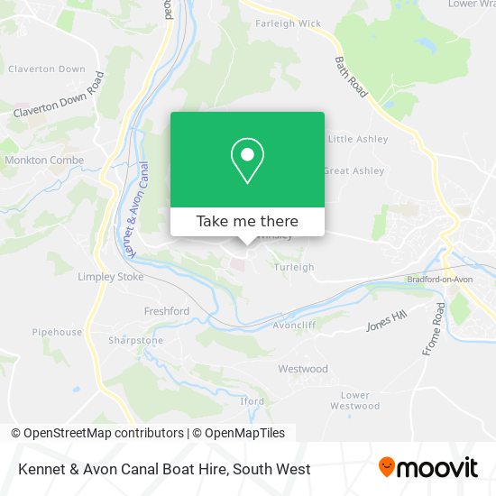 Kennet & Avon Canal Boat Hire map