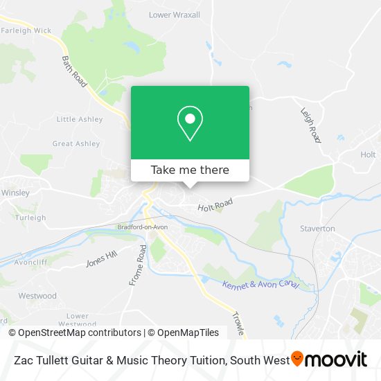 Zac Tullett Guitar & Music Theory Tuition map