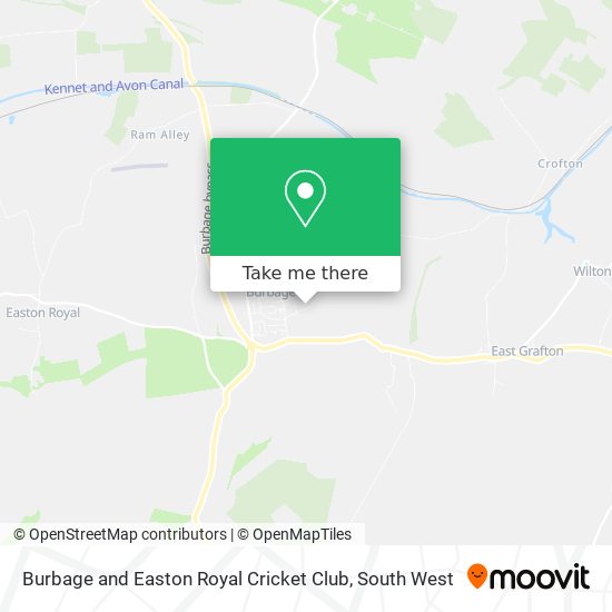 Burbage and Easton Royal Cricket Club map