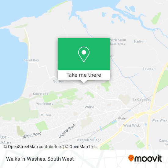 Walks 'n' Washes map