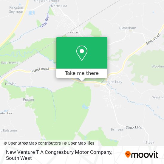 New Venture T A Congresbury Motor Company map
