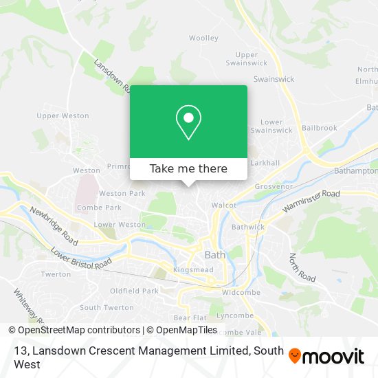 13, Lansdown Crescent Management Limited map