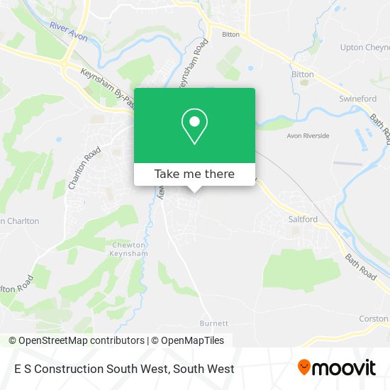 E S Construction South West map