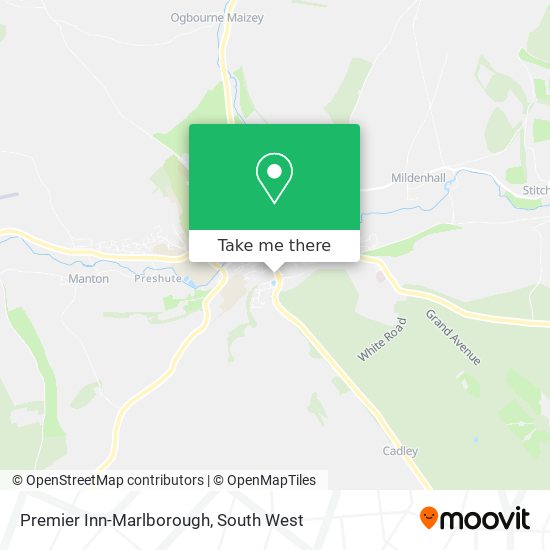 Premier Inn-Marlborough map