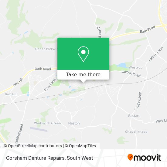 Corsham Denture Repairs map