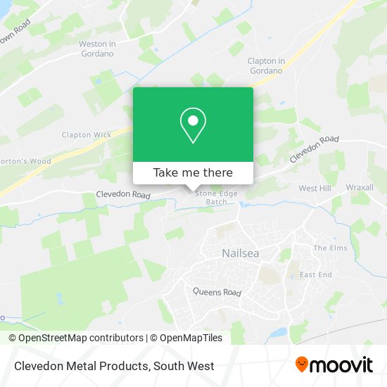 Clevedon Metal Products map