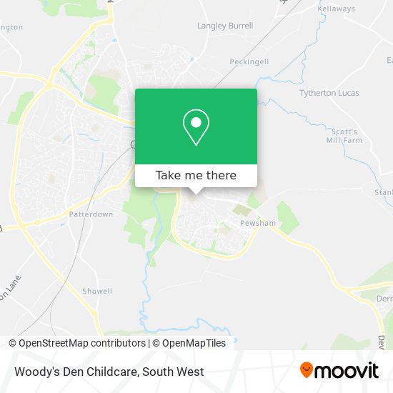 Woody's Den Childcare map