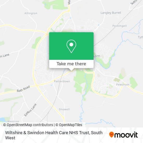 Wiltshire & Swindon Health Care NHS Trust map
