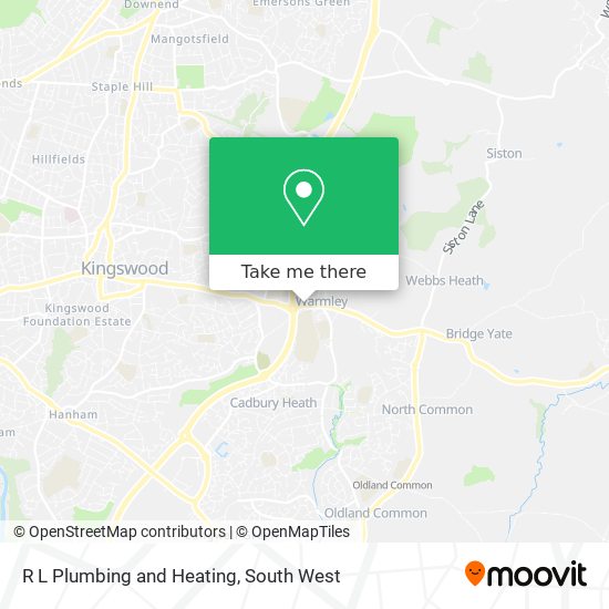 R L Plumbing and Heating map