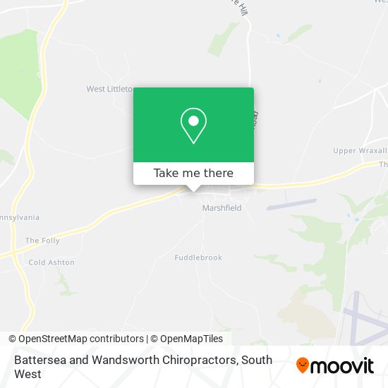 Battersea and Wandsworth Chiropractors map