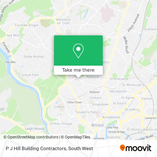 P J Hill Building Contractors map