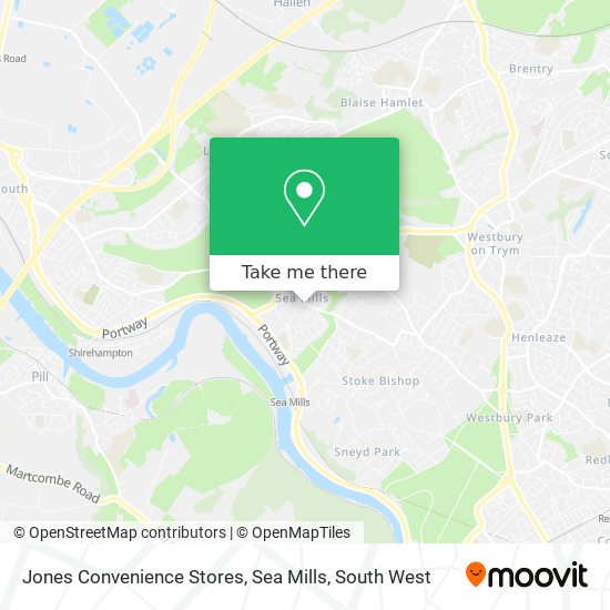 Jones Convenience Stores, Sea Mills map