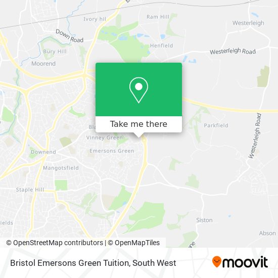 Bristol Emersons Green Tuition map