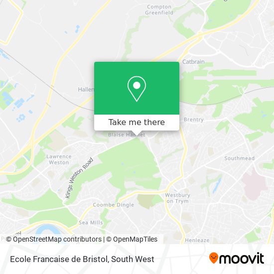 Ecole Francaise de Bristol map
