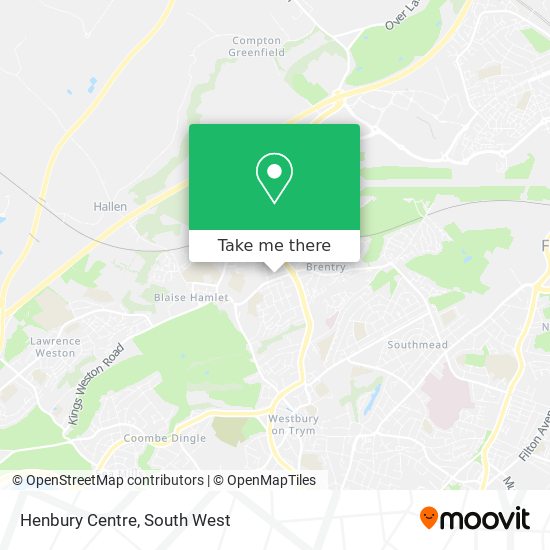 Henbury Centre map