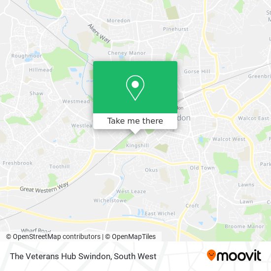 The Veterans Hub Swindon map