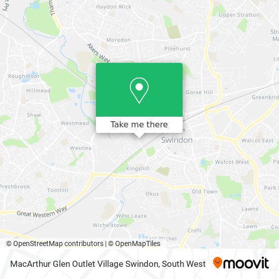 MacArthur Glen Outlet Village Swindon map