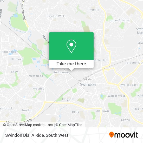 Swindon Dial A Ride map