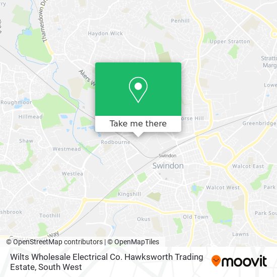 Wilts Wholesale Electrical Co. Hawksworth Trading Estate map