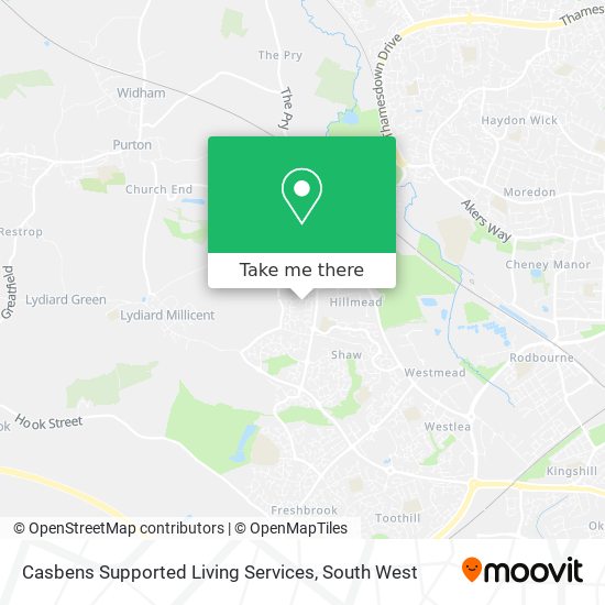 Casbens Supported Living Services map