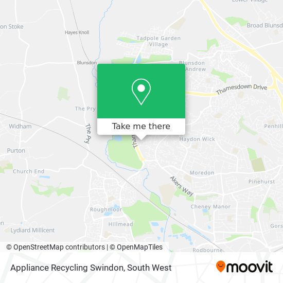 Appliance Recycling Swindon map