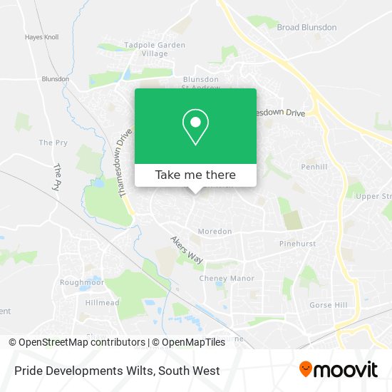 Pride Developments Wilts map