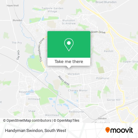 Handyman Swindon map