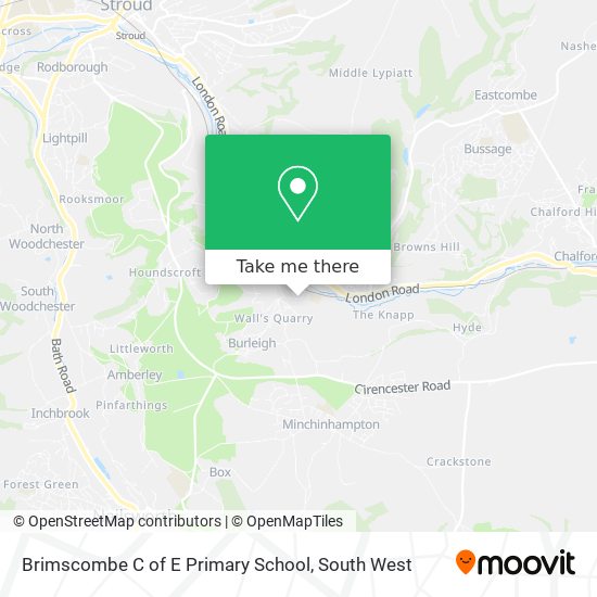 Brimscombe C of E Primary School map