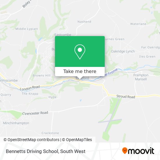 Bennetts Driving School map