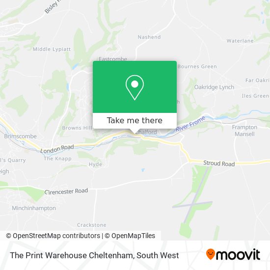 The Print Warehouse Cheltenham map