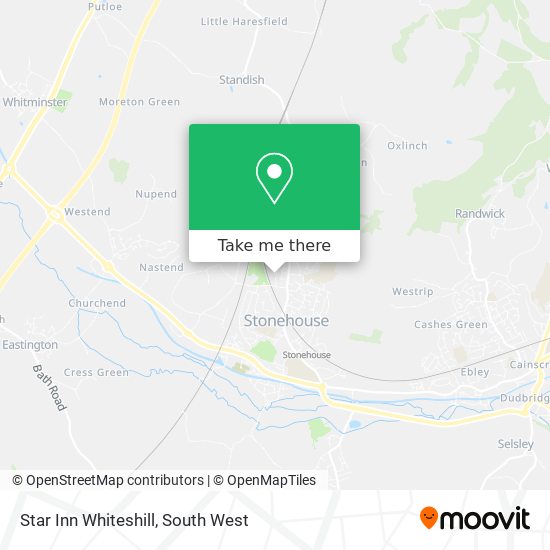 Star Inn Whiteshill map