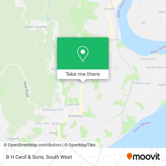 B H Cecil & Sons map
