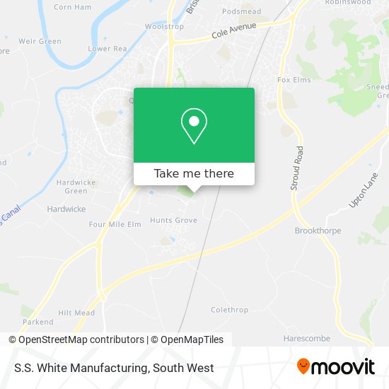 S.S. White Manufacturing map